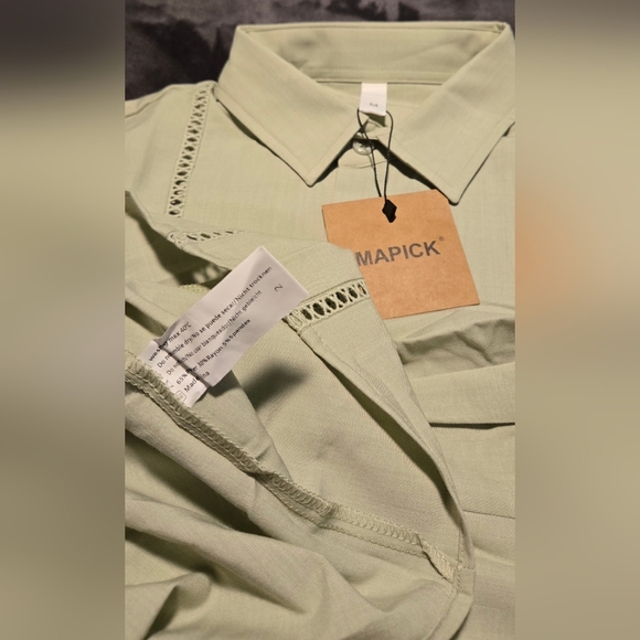MAPICK Men's Casual Beach Button Down #556, 557, 863 - Picture 3 of 9